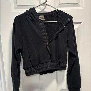 Gymshark Black Cropped Hoodie